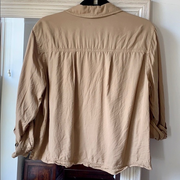 FREE PEOPLE tan lightweight utility style jacket - Picture 3 of 3